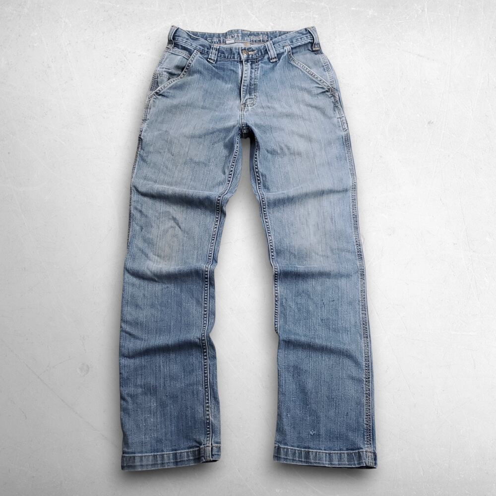 Carhartt Rugged Flex Relaxed Fit Straight Utility Jeans Men 30 Blue Gorpcore